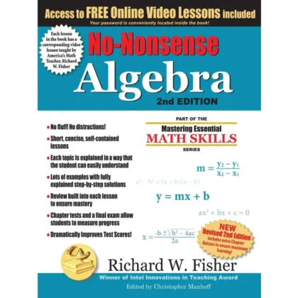 No-Nonsense Algebra, 2nd Edition: Part of the Mastering Essential Math Skills Series (Stepping Stones to Proficiency in Algebra)